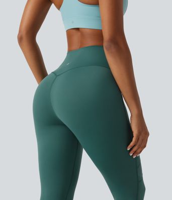Speedwave™ Air High Waisted Crossover Contrast Mesh Running Leggings with Pockets Speedwave™ Air High Waisted Crossover Contrast Mesh Running Leggings with Pockets