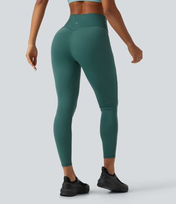 Speedwave™ Air High Waisted Crossover Contrast Mesh Running Leggings with Pockets Speedwave™ Air High Waisted Crossover Contrast Mesh Running Leggings with Pockets
