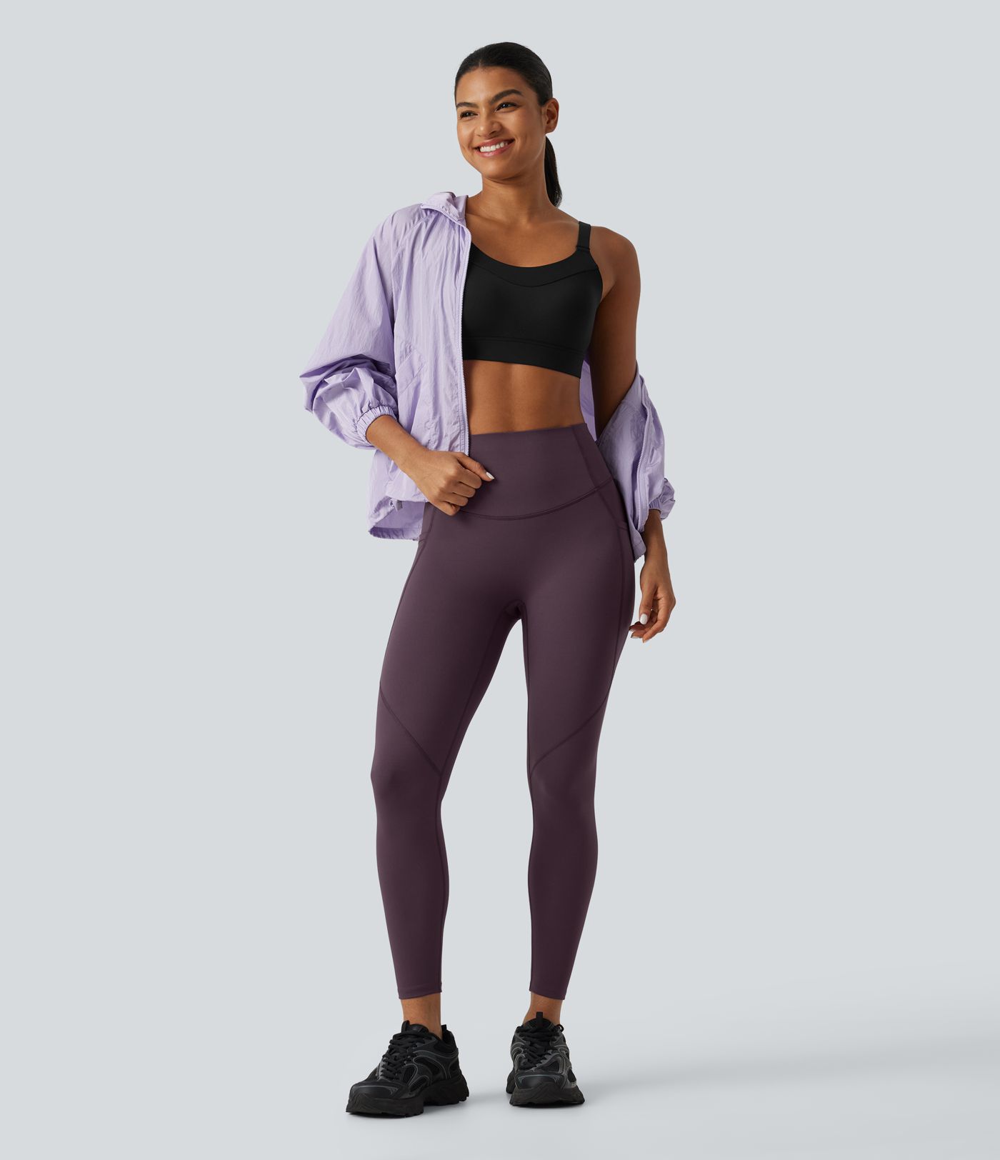 Speedwave™ High Waisted Tummy Control Skinny Reflective Dots Training & Running Leggings with Pockets Speedwave™ High Waisted Tummy Control Skinny Reflective Dots Training & Running Leggings with Pockets