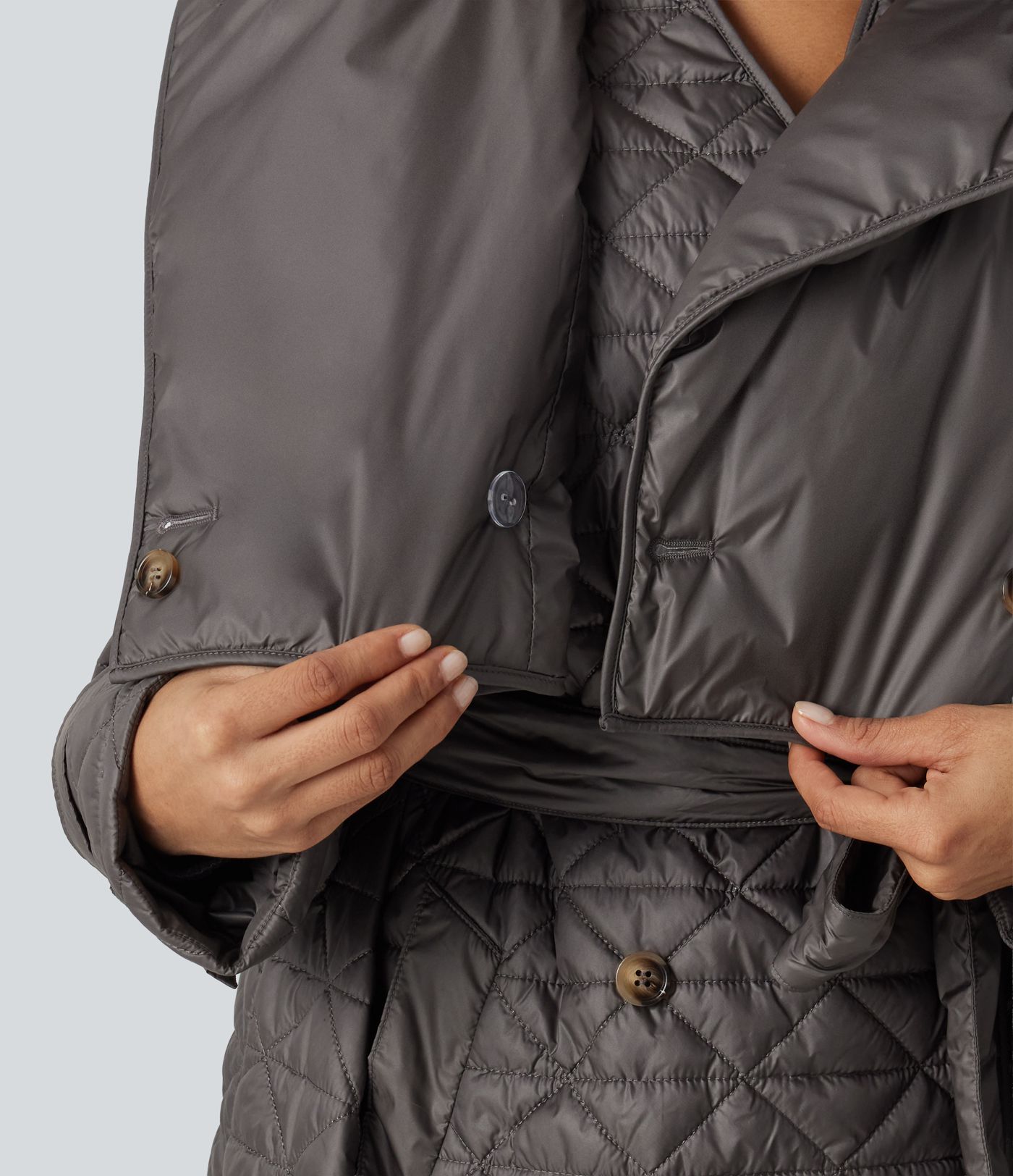 Water Repellent Long Sleeve Quilted Work Padded Jacket with Pockets