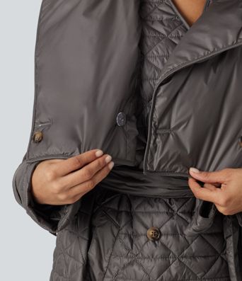 Water Repellent Long Sleeve Quilted Work Padded Jacket with Pockets