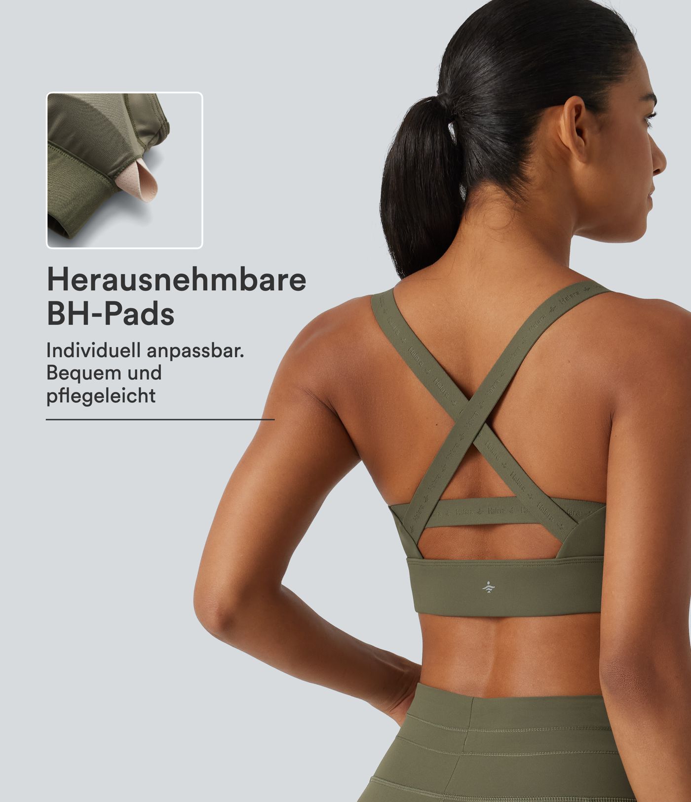 Lauf-Sport-BH mit mittlerem Support, U-Ausschnitt und integriertem BH - schnelltrocknend Lauf-Sport-BH mit mittlerem Support, U-Ausschnitt und integriertem BH - schnelltrocknend