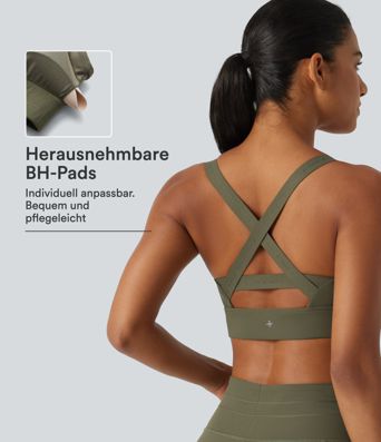 Lauf-Sport-BH mit mittlerem Support, U-Ausschnitt und integriertem BH - schnelltrocknend Lauf-Sport-BH mit mittlerem Support, U-Ausschnitt und integriertem BH - schnelltrocknend