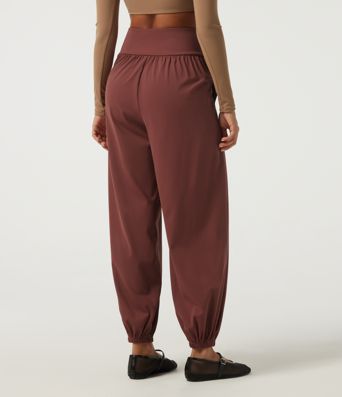 SoftlyZero™ Airy High Waisted Ruched Casual Pants with Pockets