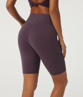 Speedwave™ High Waisted Crossover Tummy Control Skinny Cycling Biker Shorts 9" with Pockets Speedwave™ High Waisted Crossover Tummy Control Skinny Cycling Biker Shorts 9" with Pockets