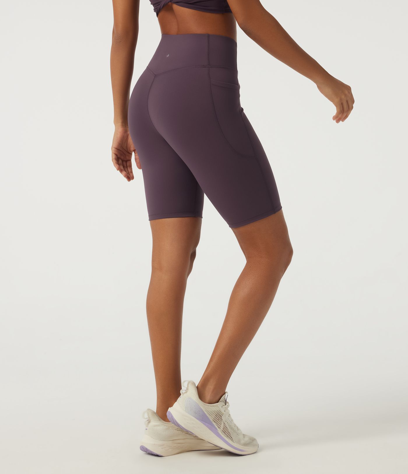 Speedwave™ High Waisted Crossover Tummy Control Skinny Cycling Biker Shorts 9" with Pockets Speedwave™ High Waisted Crossover Tummy Control Skinny Cycling Biker Shorts 9" with Pockets
