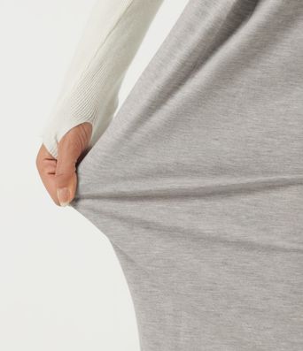 Jupe midi taille haute à nouer à l'avant pour le bureau, avec poches