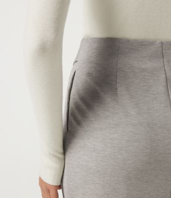 Jupe midi taille haute à nouer à l'avant pour le bureau, avec poches