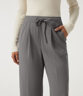 Halara Flex™ DayStretch High Waisted Drawstring Tapered Pleated Work Pants with Pockets