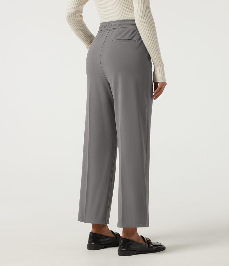 Halara Flex™ DayStretch High Waisted Drawstring Tapered Pleated Work Pants with Pockets