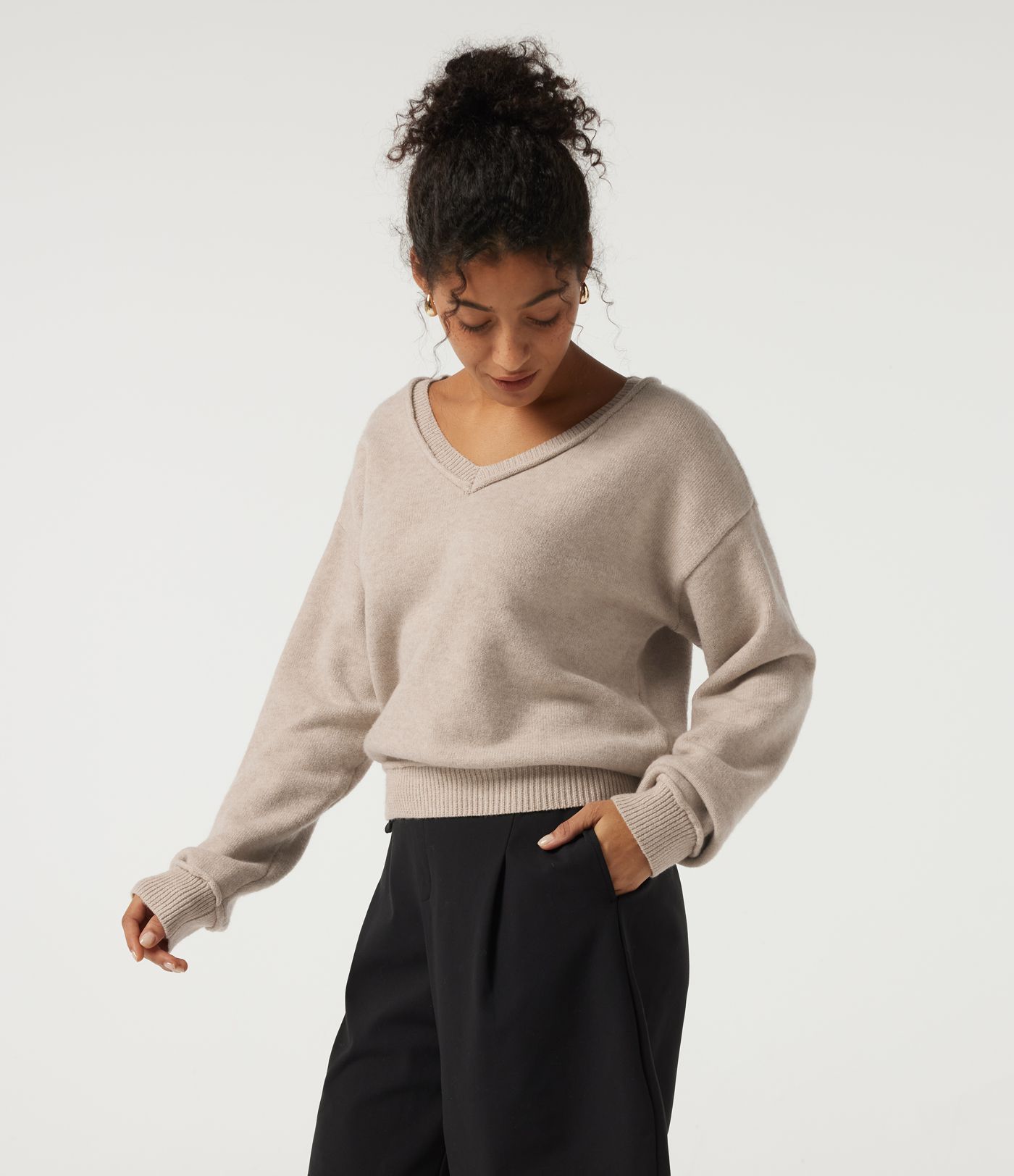 V Neck Long Sleeve Casual Sweater V Neck Long Sleeve Casual Sweater