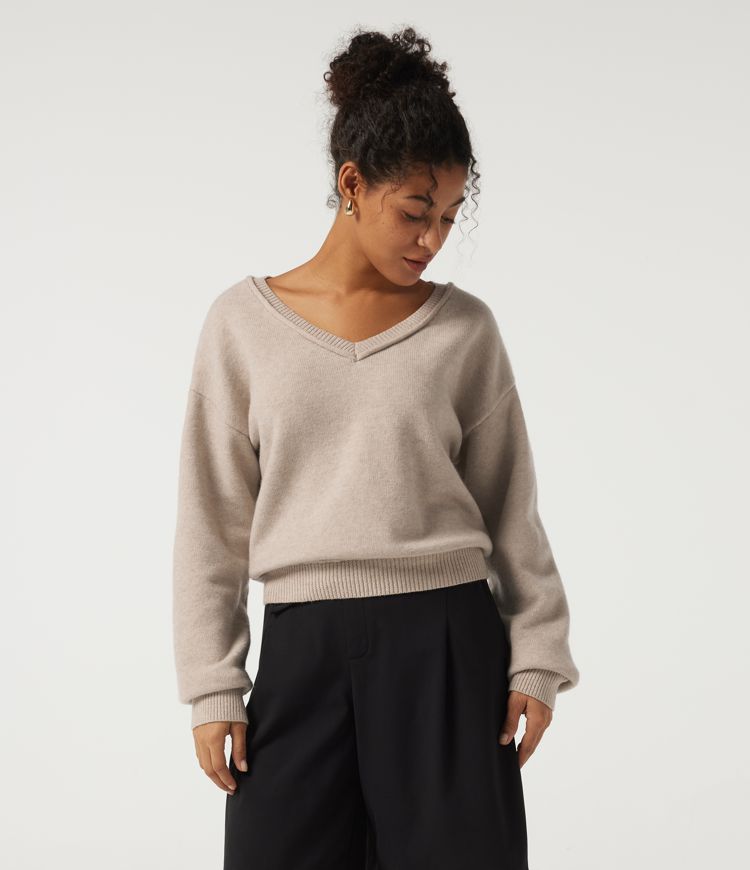 V Neck Long Sleeve Casual Sweater V Neck Long Sleeve Casual Sweater