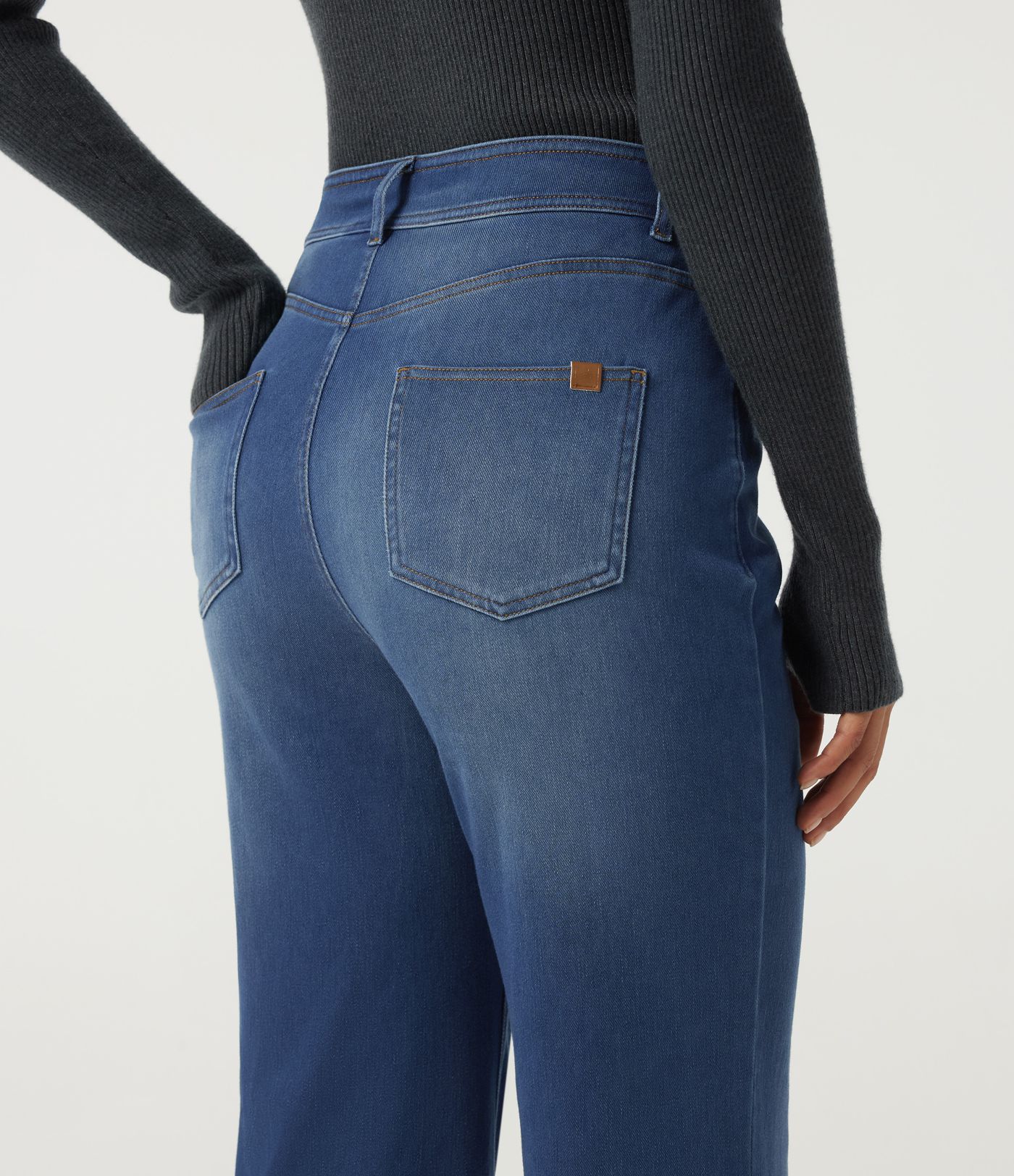 Halara Flex™ High Waisted Bootcut Casual Cotton Jeans with Pockets