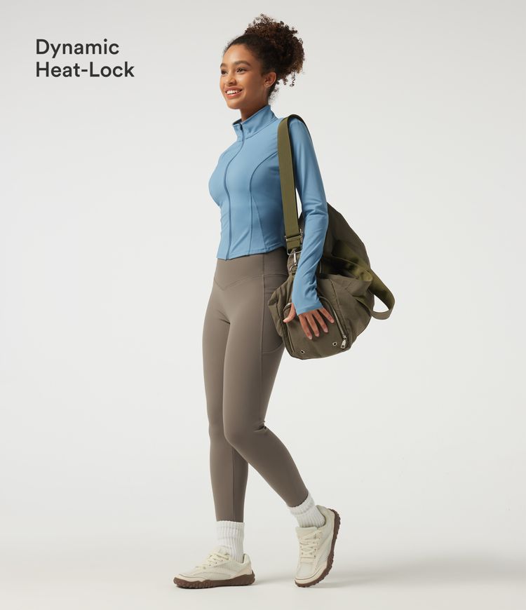 Halara UltraSculpt™ High Waisted Tummy Control Skinny Fleece Training Leggings with Pockets