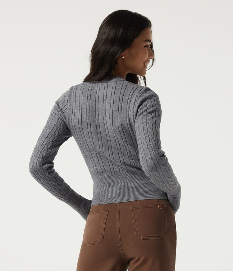 Round Neck Long Sleeve Casual Sweater