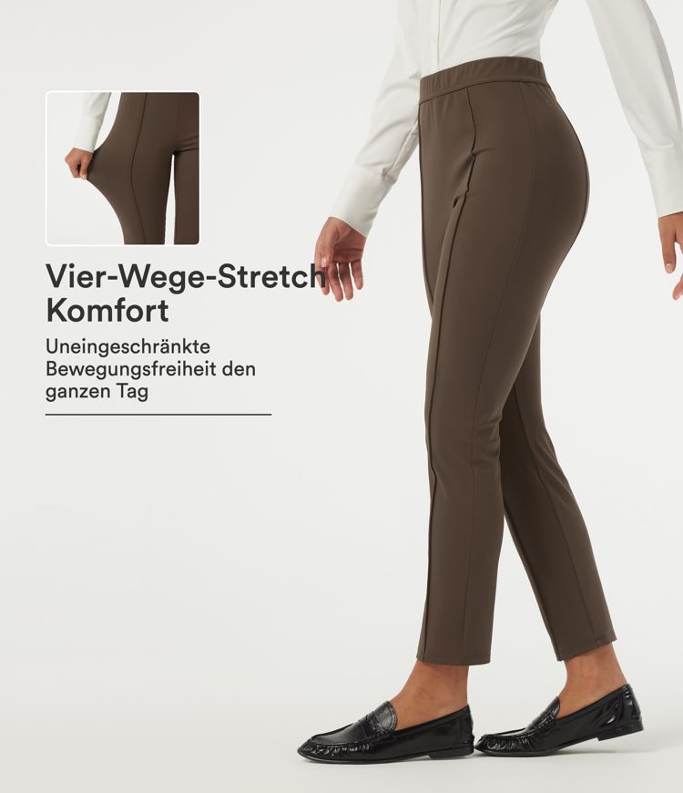 DayStretch - Bürohose mit hohem Bund und Biesen - slim fit DayStretch - Bürohose mit hohem Bund und Biesen - slim fit
