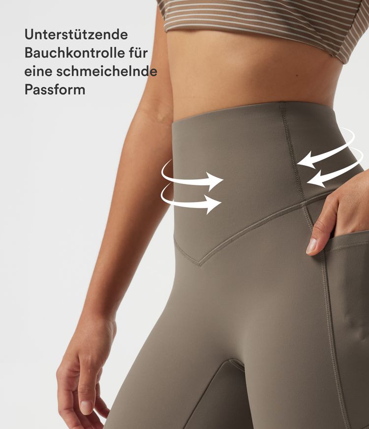 Halara UltraSculpt™ - Trainings-Leggings aus Fleece mit hohem Bund, Seitentaschen und Bauchkontrolle - skinny fit Halara UltraSculpt™ - Trainings-Leggings aus Fleece mit hohem Bund, Seitentaschen und Bauchkontrolle - skinny fit