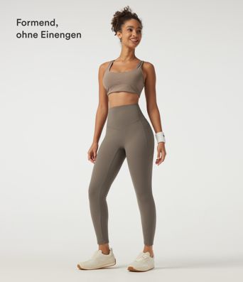 Halara UltraSculpt™ - Trainings-Leggings aus Fleece mit hohem Bund, Seitentaschen und Bauchkontrolle - skinny fit Halara UltraSculpt™ - Trainings-Leggings aus Fleece mit hohem Bund, Seitentaschen und Bauchkontrolle - skinny fit