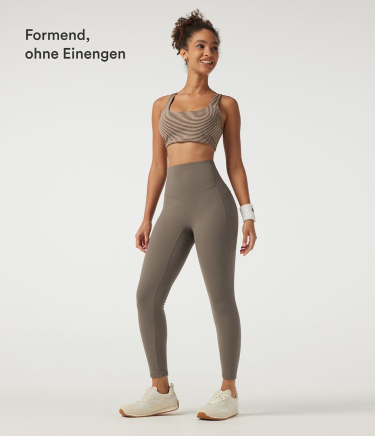 Halara UltraSculpt™ - Trainings-Leggings aus Fleece mit hohem Bund, Seitentaschen und Bauchkontrolle - skinny fit Halara UltraSculpt™ - Trainings-Leggings aus Fleece mit hohem Bund, Seitentaschen und Bauchkontrolle - skinny fit