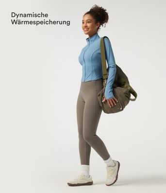 Halara UltraSculpt™ - Trainings-Leggings aus Fleece mit hohem Bund, Seitentaschen und Bauchkontrolle - skinny fit Halara UltraSculpt™ - Trainings-Leggings aus Fleece mit hohem Bund, Seitentaschen und Bauchkontrolle - skinny fit