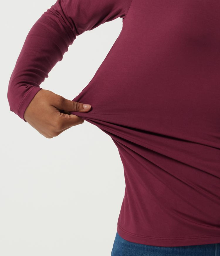 Boat Neck Long Sleeve Ruched Work Top