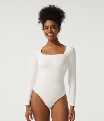 SoftlyZero™ - Lässiger Bodysuit mit eckigem Ausschnitt und langen Ärmeln SoftlyZero™ - Lässiger Bodysuit mit eckigem Ausschnitt und langen Ärmeln