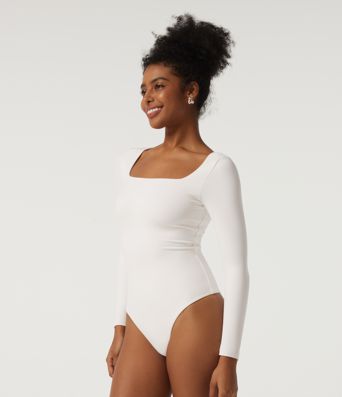 SoftlyZero™ - Lässiger Bodysuit mit eckigem Ausschnitt und langen Ärmeln SoftlyZero™ - Lässiger Bodysuit mit eckigem Ausschnitt und langen Ärmeln
