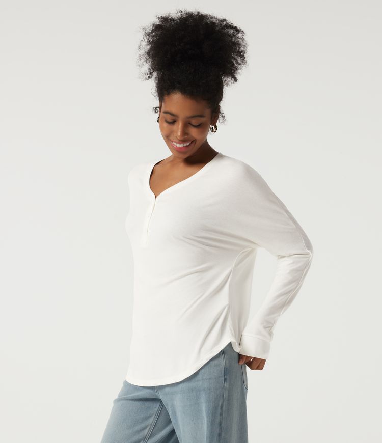 Sweetheart Neck Long Sleeve Casual Top