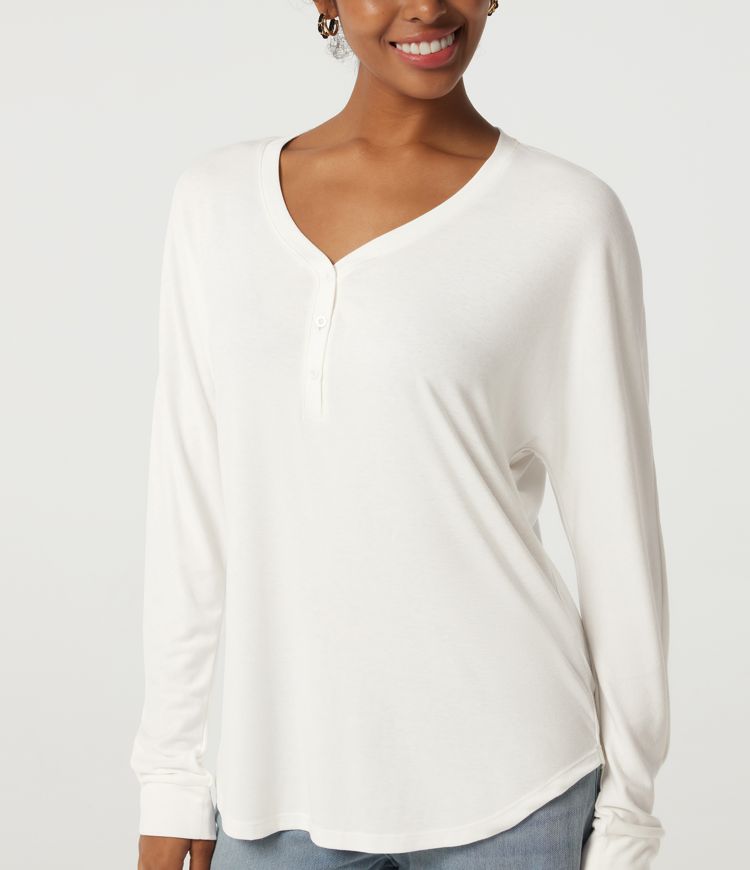 Sweetheart Neck Long Sleeve Casual Top