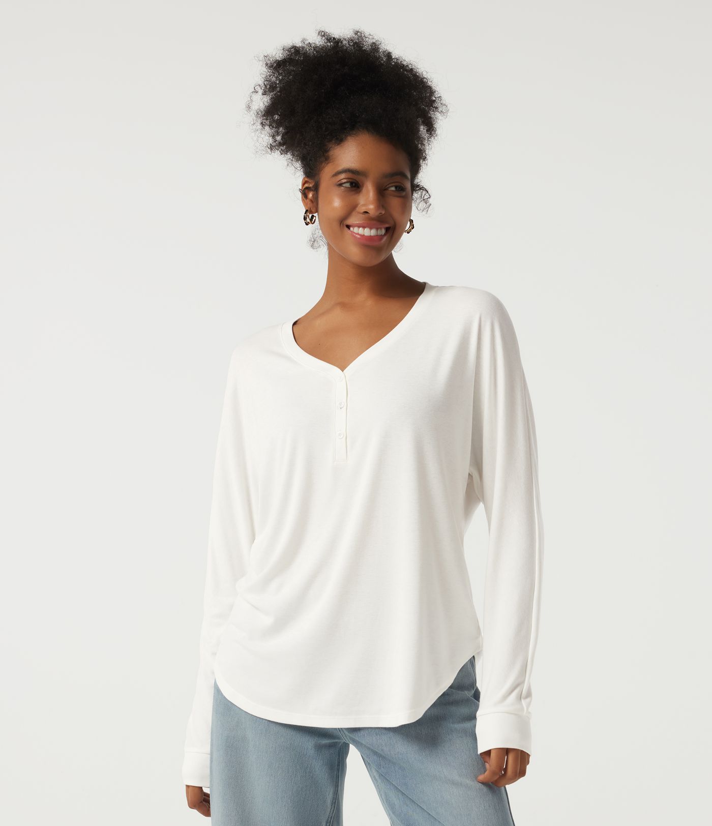 Sweetheart Neck Long Sleeve Casual Top