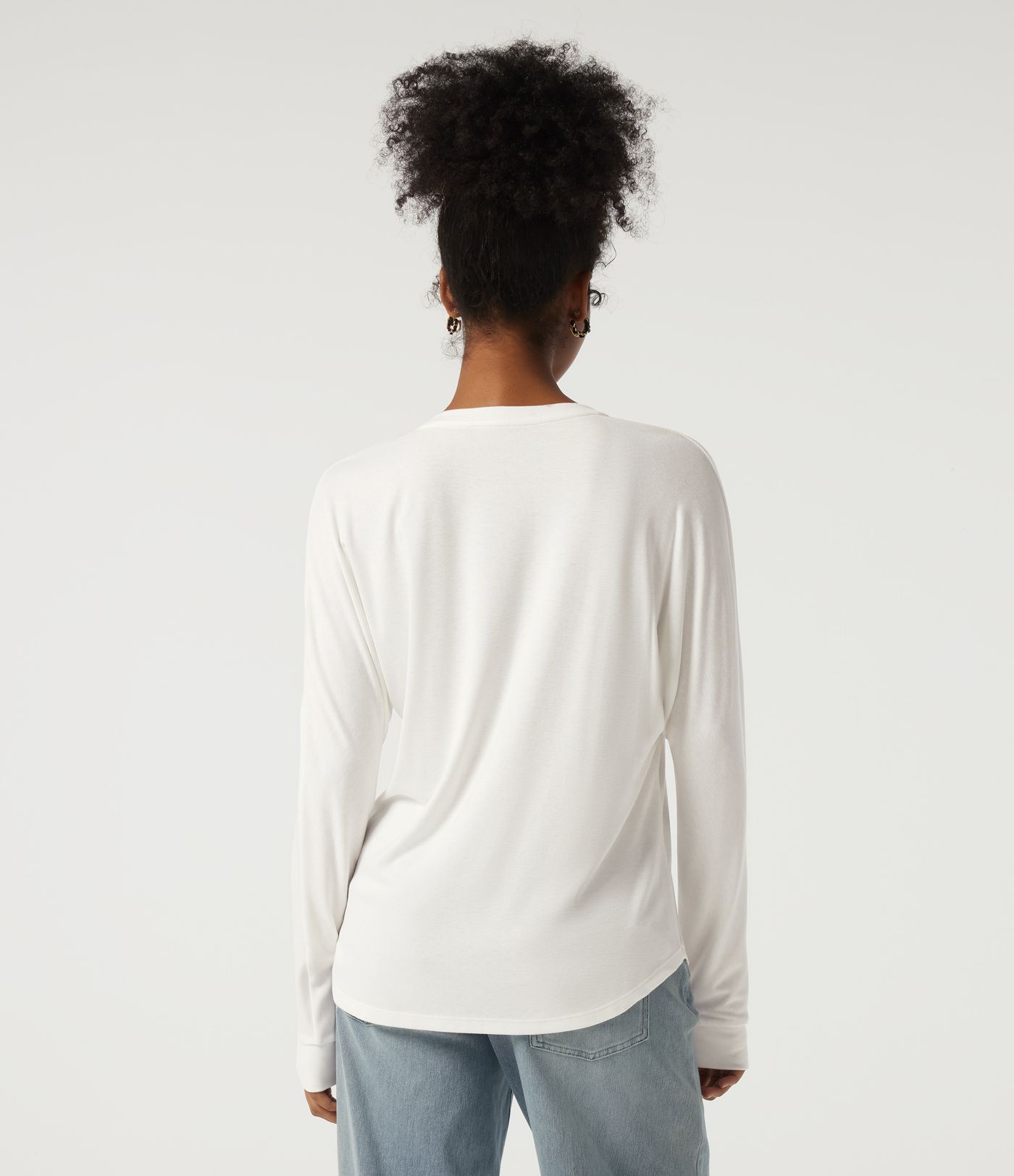 Sweetheart Neck Long Sleeve Casual Top