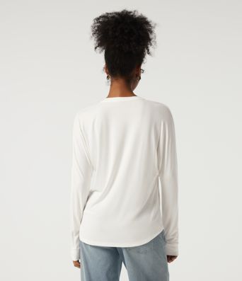 Sweetheart Neck Long Sleeve Casual Top