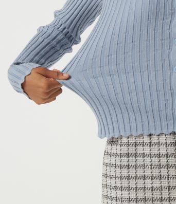Ribbed Knit Square Neck Long Sleeve Casual Sweater Ribbed Knit Square Neck Long Sleeve Casual Sweater