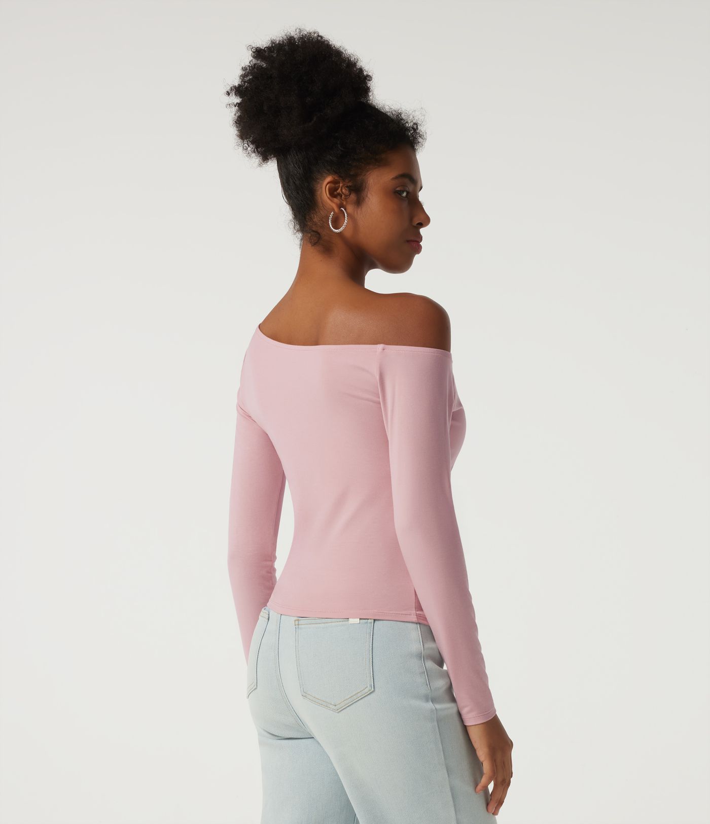 One Shoulder Long Sleeve Asymmetric Casual Top with Built-in Bra One Shoulder Long Sleeve Asymmetric Casual Top with Built-in Bra