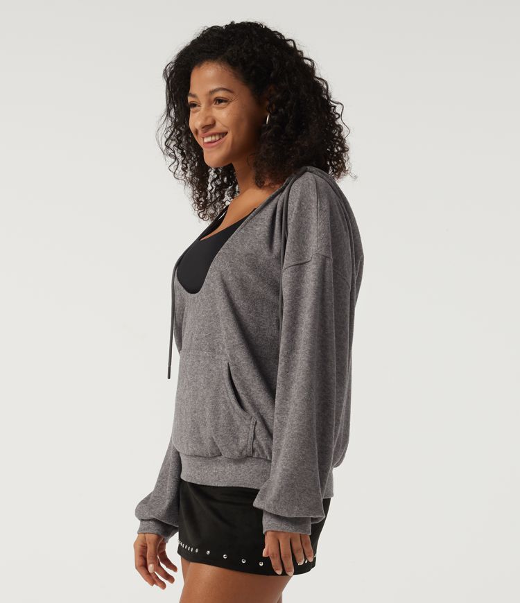 Hooded Long Sleeve Casual Pullover Sweatshirt with Pockets Hooded Long Sleeve Casual Pullover Sweatshirt with Pockets