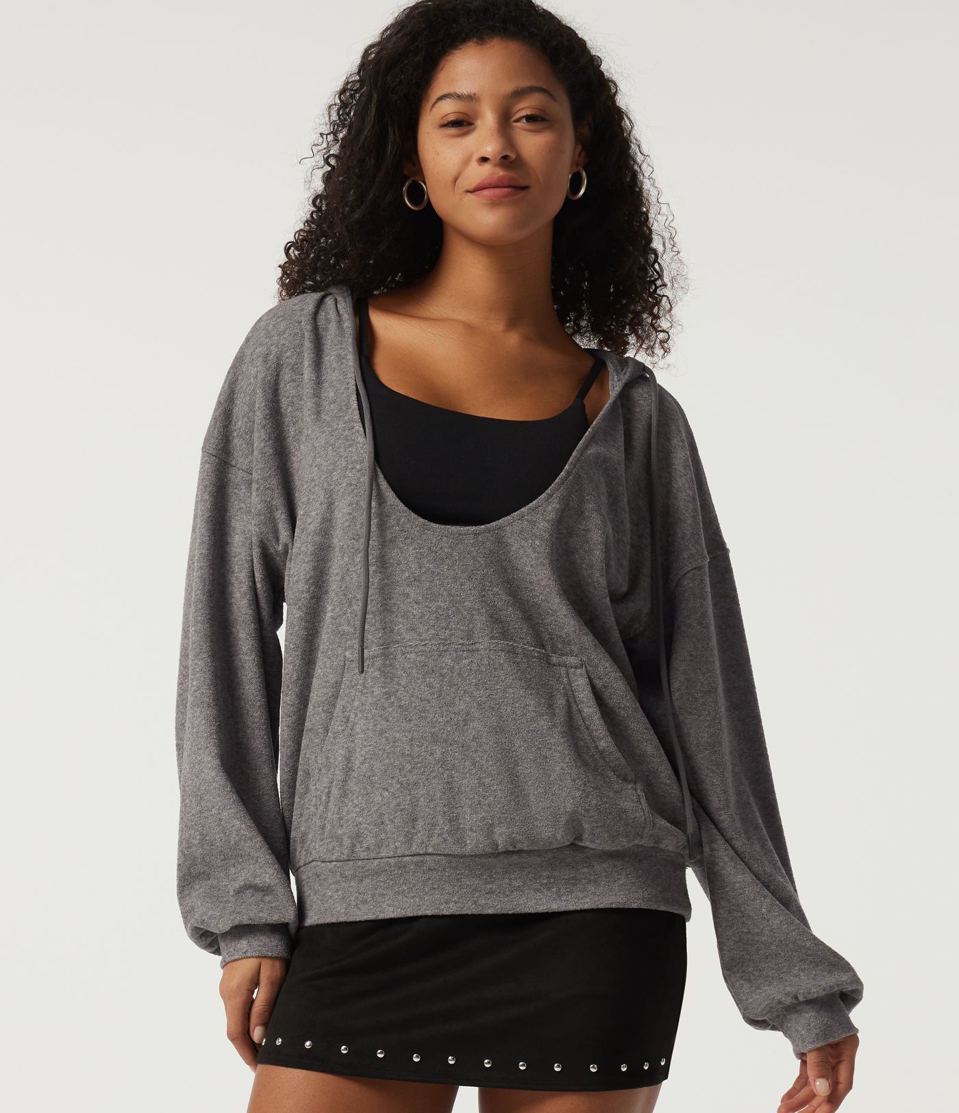 Hooded Long Sleeve Casual Pullover Sweatshirt with Pockets Hooded Long Sleeve Casual Pullover Sweatshirt with Pockets