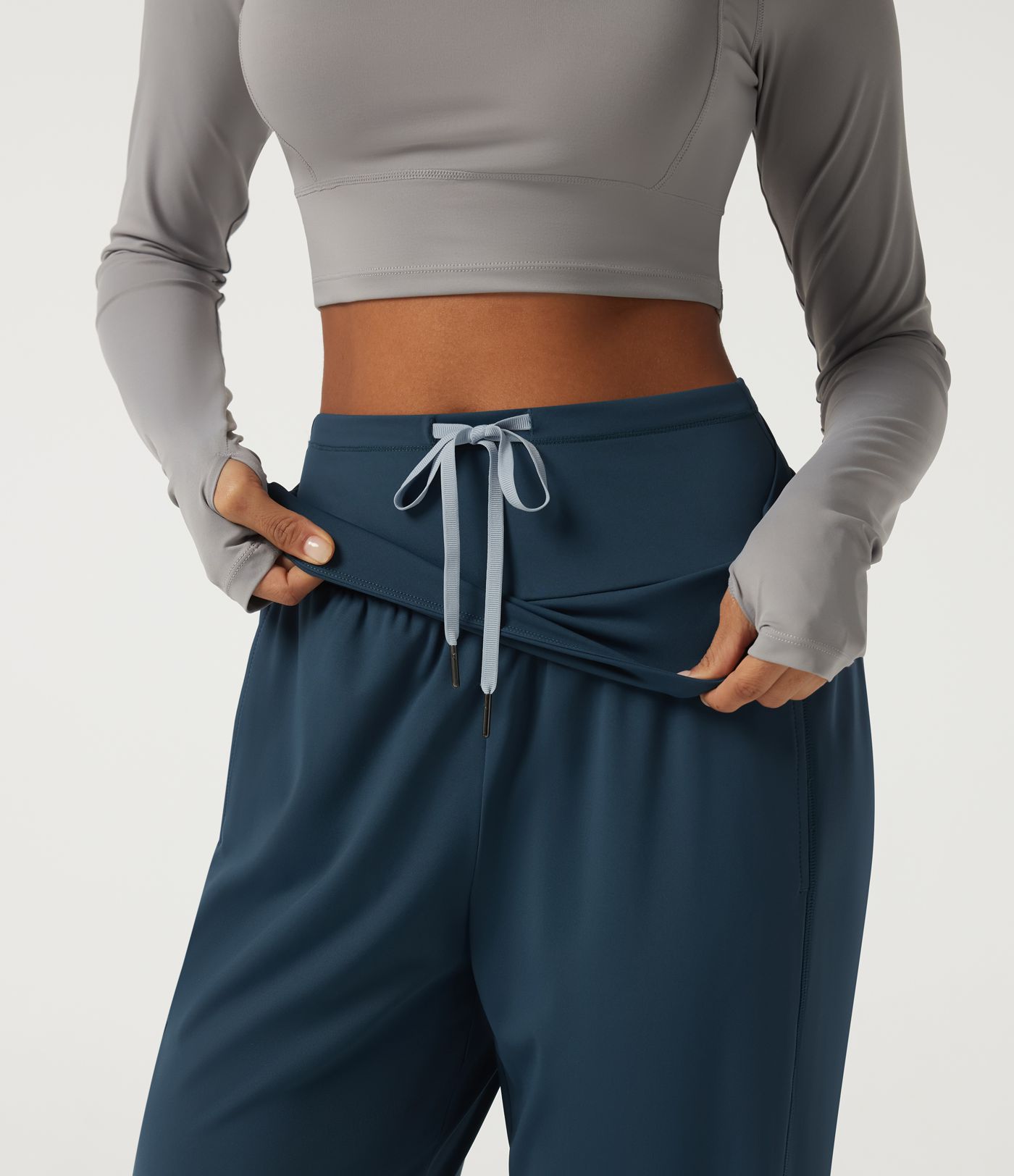 SoftlyZero™ Airy High Waisted Drawstring Ruched Yoga Joggers with Pockets SoftlyZero™ Airy High Waisted Drawstring Ruched Yoga Joggers with Pockets
