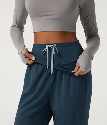 SoftlyZero™ Airy High Waisted Drawstring Ruched Yoga Joggers with Pockets SoftlyZero™ Airy High Waisted Drawstring Ruched Yoga Joggers with Pockets