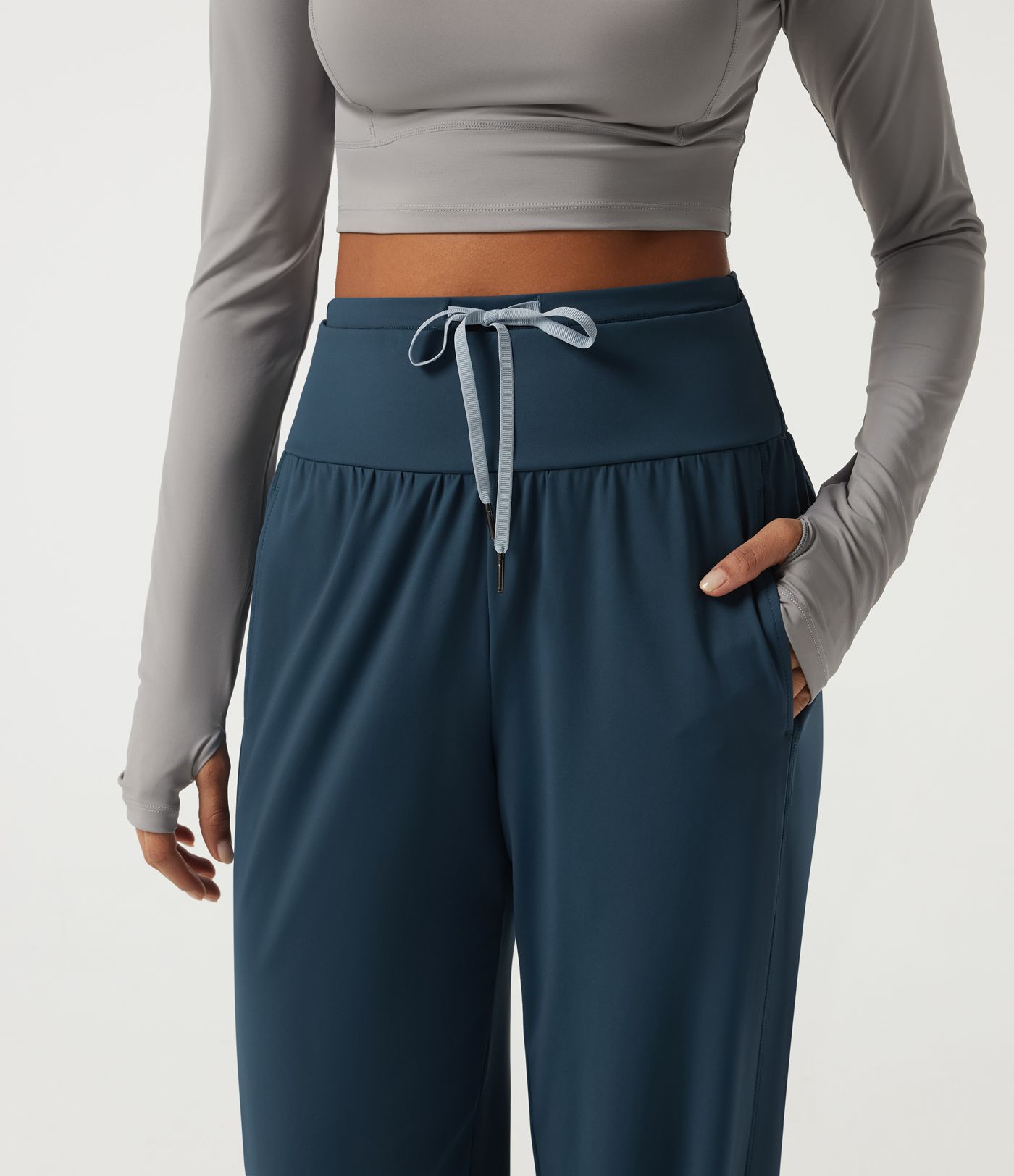 SoftlyZero™ Airy High Waisted Drawstring Ruched Yoga Joggers with Pockets SoftlyZero™ Airy High Waisted Drawstring Ruched Yoga Joggers with Pockets
