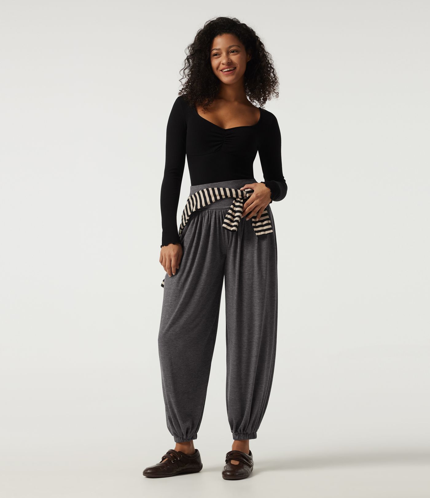 High Waisted Tummy Control Casual Sweatpants with Pockets