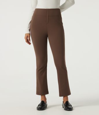 High Waisted Tapered Fleece Work Pants with Pockets