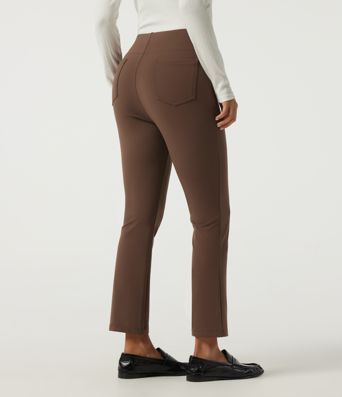 High Waisted Tapered Fleece Work Pants with Pockets