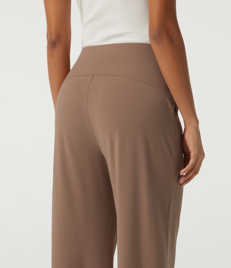 Patitoff™ 2.0 Pet Hair Resistant High Waisted Wide Leg Work Pants with Pockets Patitoff™ 2.0 Pet Hair Resistant High Waisted Wide Leg Work Pants with Pockets