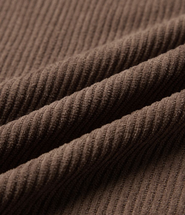 High Waisted Straight Leg Corduroy Casual Pants with Pockets