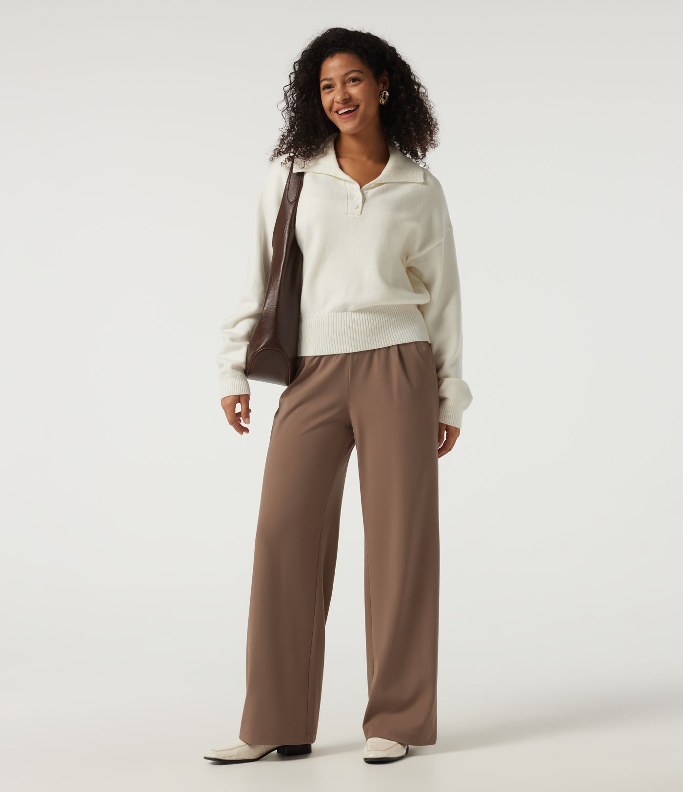 Patitoff™ 2.0 Pet Hair Resistant High Waisted Wide Leg Work Pants with Pockets Patitoff™ 2.0 Pet Hair Resistant High Waisted Wide Leg Work Pants with Pockets