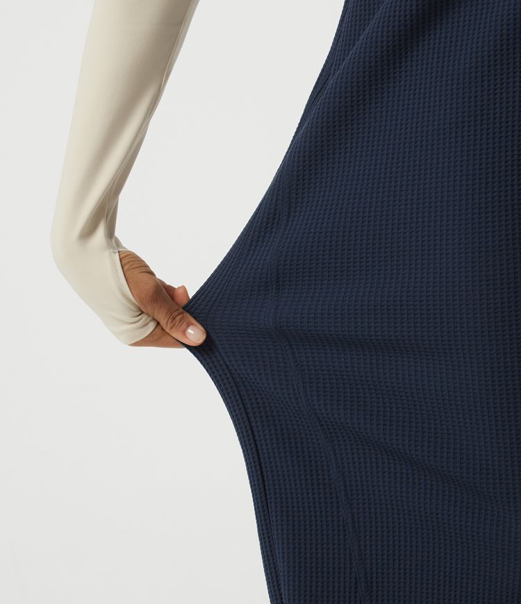 High Waisted Barrel Leg Waffle Casual Pants with Pockets High Waisted Barrel Leg Waffle Casual Pants with Pockets