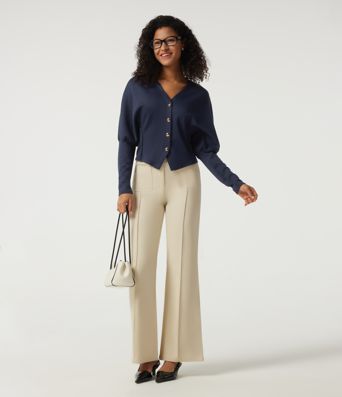V Neck Batwing Long Sleeve Work Jacket