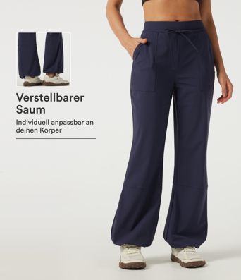 Wanderhose mit mittelhohem Bund, Seitentaschen und Kordelzug - selbstglättend, schnelltrocknend, UPF40+ Wanderhose mit mittelhohem Bund, Seitentaschen und Kordelzug - selbstglättend, schnelltrocknend, UPF40+