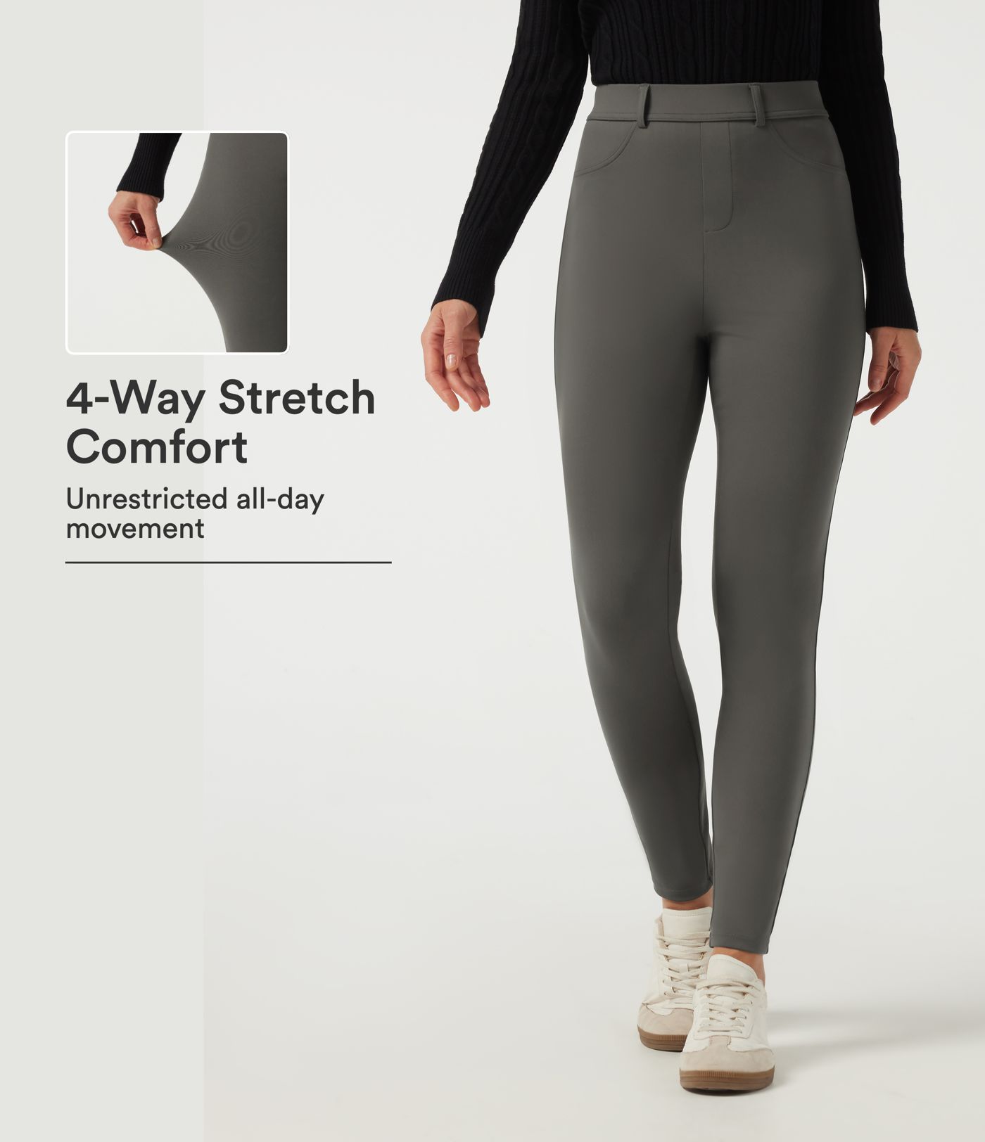 Halara Flex™ DayStretch High Waisted Slim Work Pants with Pockets Halara Flex™ DayStretch High Waisted Slim Work Pants with Pockets