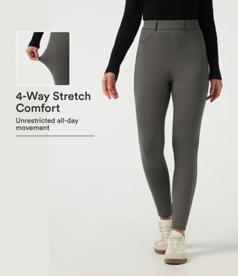 Halara Flex™ DayStretch High Waisted Slim Work Pants with Pockets Halara Flex™ DayStretch High Waisted Slim Work Pants with Pockets